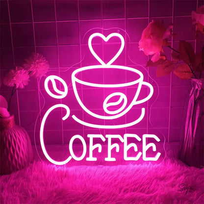 Coffee Lovers Light Up Sign